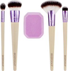 EcoTools Synthetic Make Up Brush Set Find Your Balance 5pcs