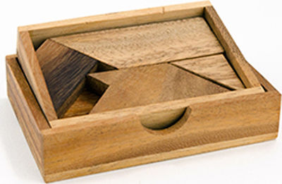 Wooden Design Puzzle The T Tangram