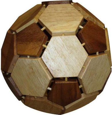 Puzzle de construcții din lemn cu minge de fotbal (fotbal)