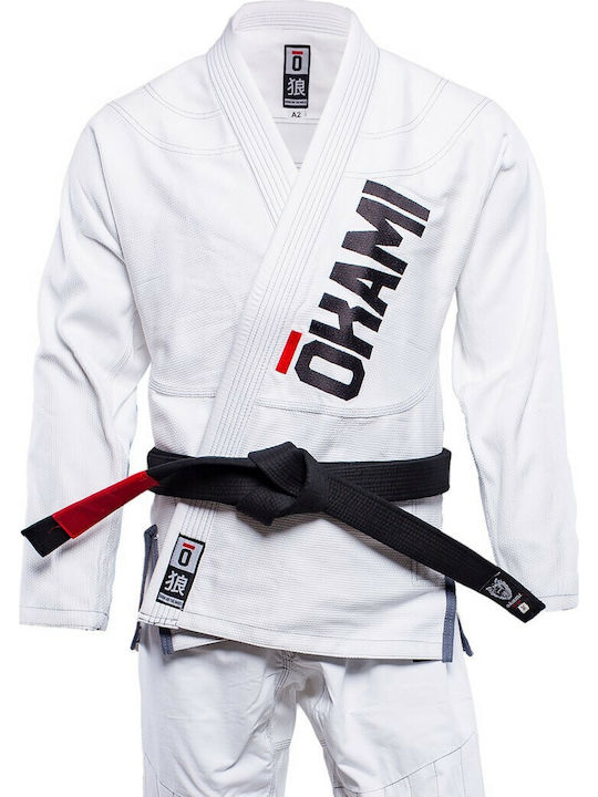 Okami Competition Team Gi 1 Bărbați Uniforme Jiu Jitsu brazilian Alb