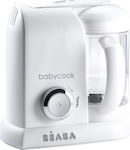 Beaba Babycook Solo Βρεφικός Ατμομάγειρας με Μπλέντερ 1.1lt White/Silver