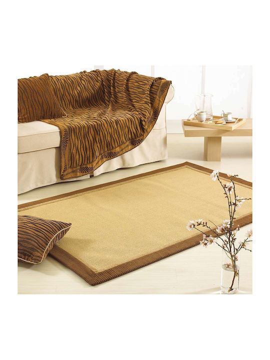 Guy Laroche Animal Praline Armchair Throw Chenille 150x180cm Brown