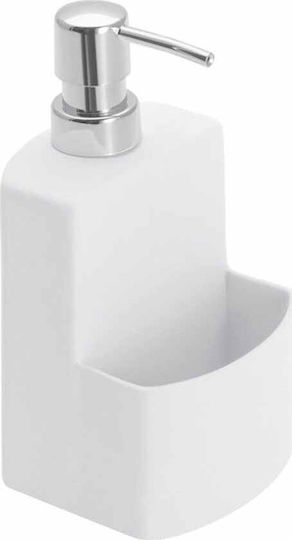 Wenko Festival Kitchen Dispenser Ceramic with Sponge Holder White 380ml