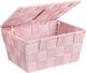 Wenko Storage Basket with Lid Pink 1pcs