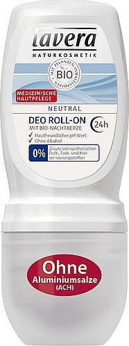 Lavera Neutral Organic Evening Primrose Oil Deo Φυσικό Αποσμητικό 24h σε Roll-On Χωρίς Αλουμίνιο 50ml