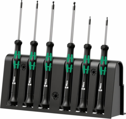 Wera Set 6 Electrician Precision Screwdrivers with 6 Interchangeable Tips