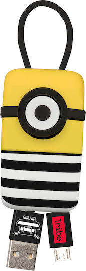 Tribe Keychain / Retractable USB 2.0 to micro USB Cable Πολύχρωμο 0.22m (Jail Time Minion)