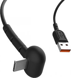 Vidvie Winkel (90°) / Regulär USB 2.0 zu Micro-USB-Kabel Schwarz 1.2m (CB451)