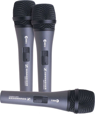 Sennheiser Dynamic XLR Microphone E 835 S (3 Pack) Handheld for Voice