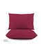 Marwa Pillowcase Set with Envelope Cover 006 Bordeaux 50x70cm.