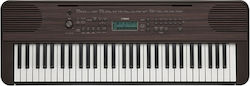 Yamaha Keyboard PSR-E360DW with 61 Dynamic Keys with Music Stand Brown