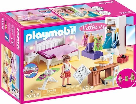 Playmobil Dollhouse Bedroom with Sewing Corner for 4+ years old