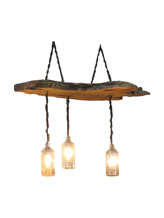 Inart Pendant Lamp Brown 3-10-948-0001