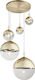 Globo Lighting Varus Pendant Chandelier for 5 Bulbs E27 Gold