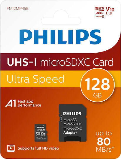 Philips microSDXC 128GB U1 UHS-I cu adaptor