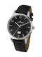 Jacques Lemans London Watch Battery with Black Leather Strap