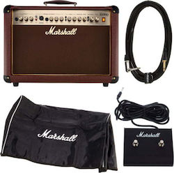 Marshall AS50D Bundle Combo-Verstärker für akustische Instrumente 2 x 8" 50W Braun