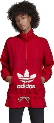 red adidas windbreaker