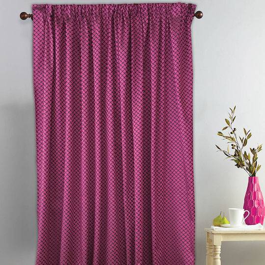Palatex Κουρτίνα με Τρέσα Java Fuchsia 280x290εκ.