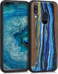 KWmobile Watercolor Waves Back Cover Lemn Maro ...