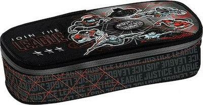 Graffiti Justice League Pencil Case with 1 Compartment Black