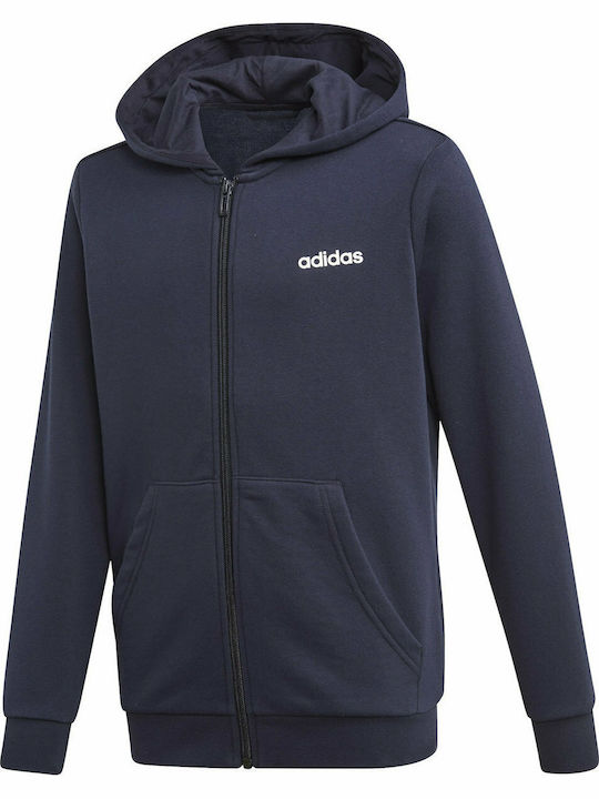 Adidas Αθλητική Παιδική Ζακέτα Φούτερ με Κουκούλα για Αγόρι Navy Μπλε Sport Inspired Essentials