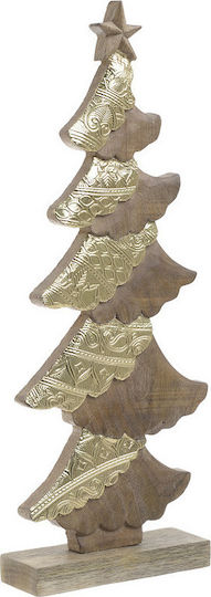 Christmas Decorative Wood Tree 35cm Gold