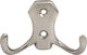 Roline Metal Wall Hanger with 2 Slots Ματ Νίκελ 7x4.5cm 1pc