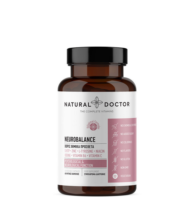 Natural Doctor Neuro Balance Συμπλήρωμα για το Άγχος 60 φυτικές κάψουλες