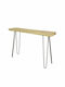 Console Table of Solid Wood & Metal L120xW30xH80cm