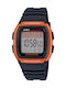 Casio Collection Digital Battery Chronograph Watch with Rubber Strap Black