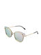 Rebecca Blu Women's Sunglasses with Gold Metal Frame and Silver Mirror Lens RB8655 RM05