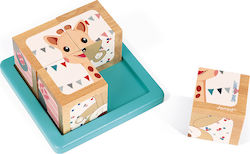 Holz Kinderpuzzle Sophie La Girafe Block Tray 4pcs Janod