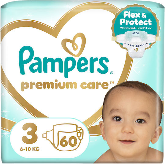 Pampers Klebeband-Windeln Premium Care 1+1 Nr. 3 für 6-10kg 120cm