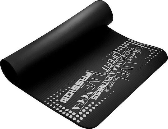 Lifefit Exclusive Στρώμα Γυμναστικής Yoga Μαύρο (100x60x1cm)