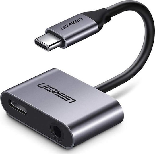 Ugreen Converter USB-C male to 3.5mm / USB-C female Gray 1pcs 50596