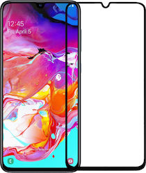 Powertech 5D Full Glue Full Face Tempered Glass Black (Galaxy A70)