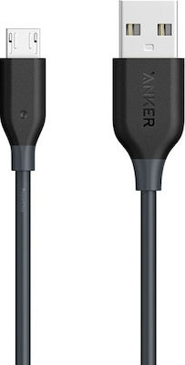 Anker PowerLine Regulat USB 2.0 spre micro USB Cablu Gri 0.9m (A8132G11) 1buc
