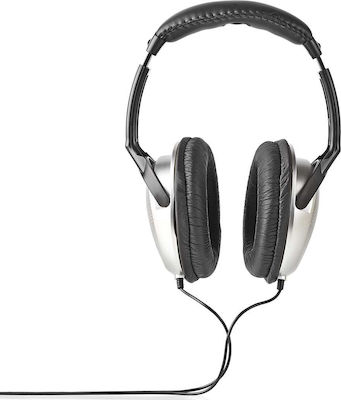 Nedis HPWD1201 Ενσύρματα Over Ear Ακουστικά Τηλεόρασης Ασημί