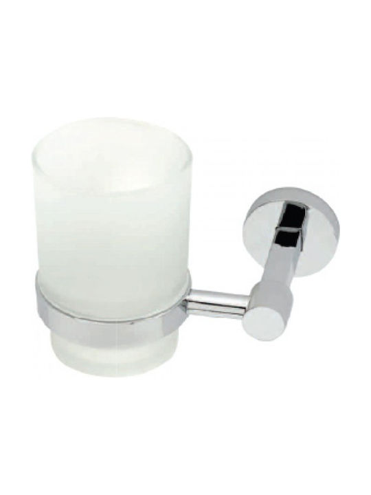 Import Hellas Inox Cup Holder Wall Mounted Silver