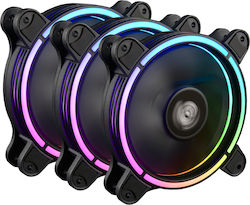 Enermax T.B. RGB AD. Case Fan 120mm με Σύνδεση 4-Pin PWM 3τμχ