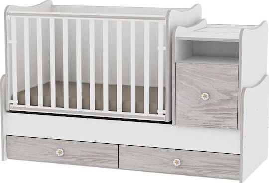 Lorelli Cabrio Babybett Trend Plus Weiß & Artwood mit Schublade