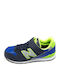 Classic Kids Sports Shoes Running with Hoop & Loop Closure Navy Blue