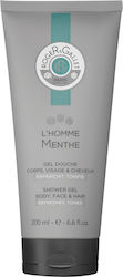 Roger & Gallet L'Homme Mint Toning Shower Gel with Mint Scent for Men 200ml Roger & Gallet L'Homme Mint Toning Shower Gel with Mint Scent for Men 200ml