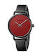 Calvin Klein Even Women's Watch with Black Leather Strap