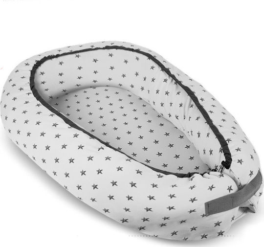 Interbaby Baby Nestkissen Nest Stars Gray 50x86cm Interbaby Baby Nestkissen Nest Stars Gray 50x86cm