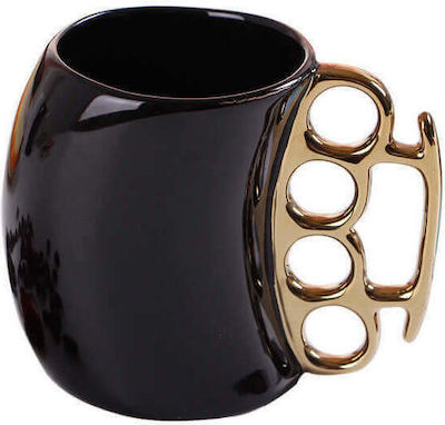 Σιδερογροθιά Black-Gold Tasse Keramik Schwarz 350ml r18649 1Stück