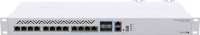 MikroTik CRS312-4C+8XG-RM Managed L2 Switch with 8 Ethernet Ports and 4 SFP Ports