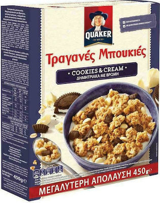 Quaker Гранола Овес Cruesli Cookies & Cream 450гр 1бр