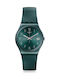 Swatch Ashbaya Watch with Green Rubber Strap